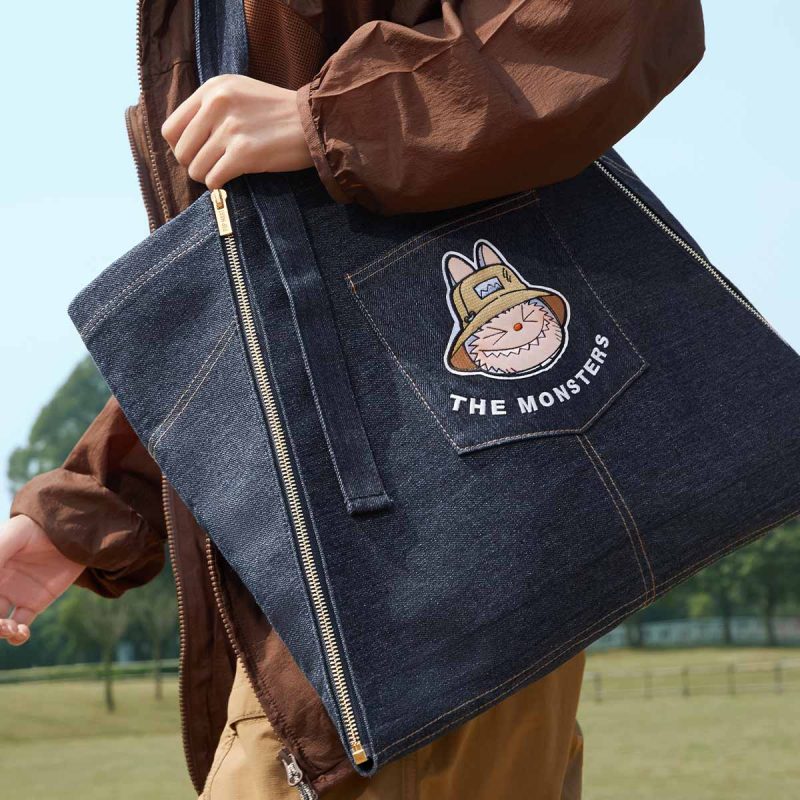 Labubu Denim Apron Bag - Stylish & Durable Nature-Inspired Tote - Image 2